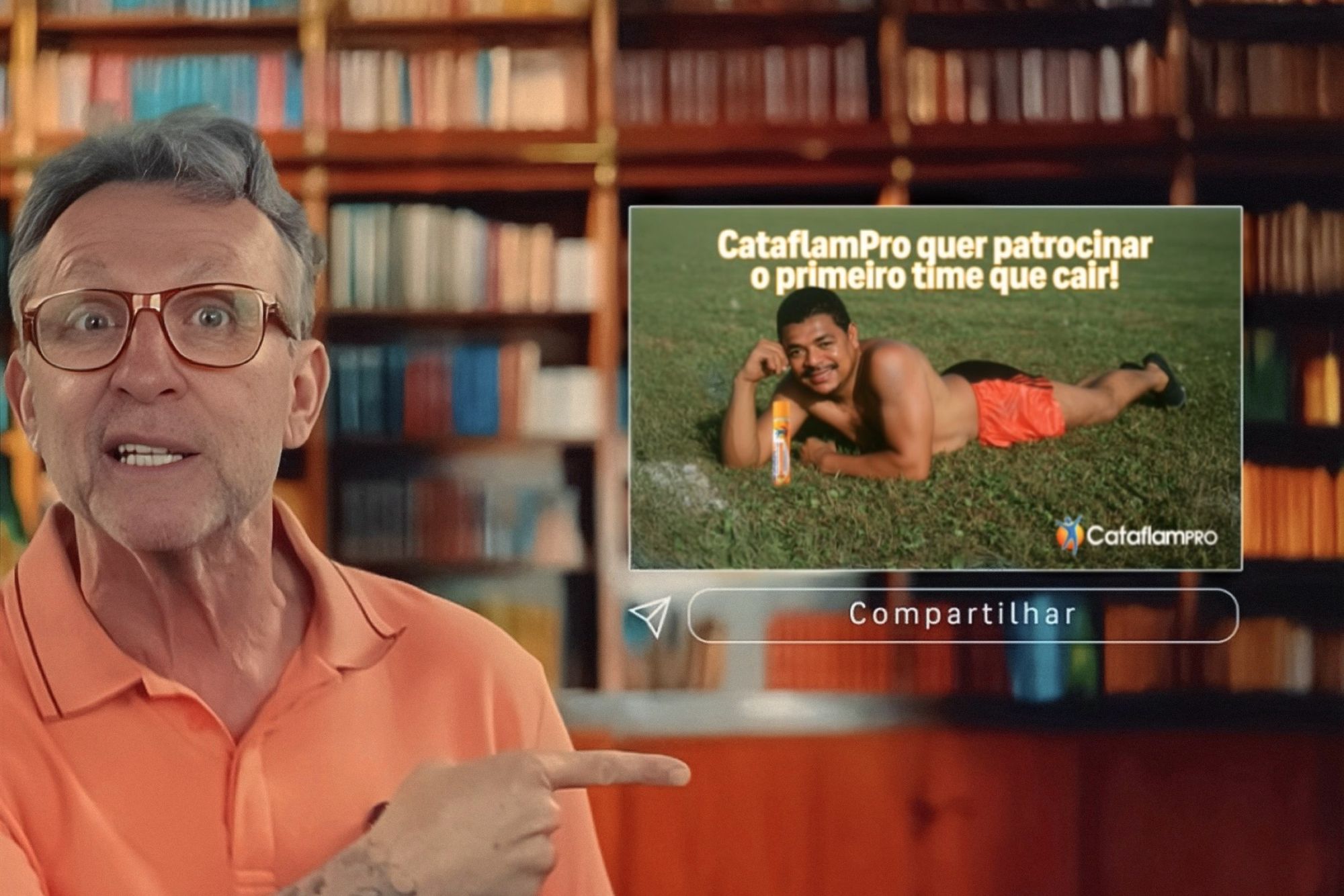 Inspirada em memem, CataflamPRO ativa ação digital com Vampeta e Neto