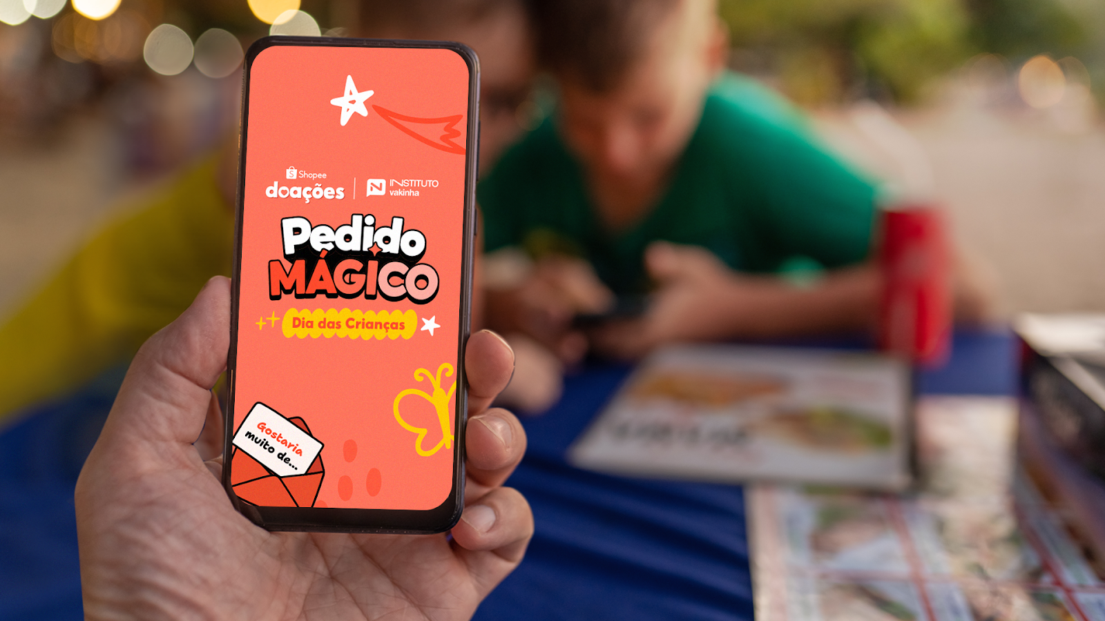 Shopee e Instituto Vakinha se unem para realizar pedidos de crianças