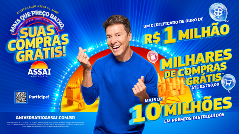 Rodrigo Faro é o novo garoto-propaganda do Assaí em campanha de aniversário