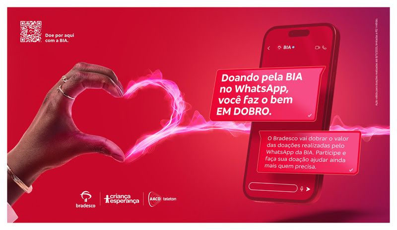 Bradesco utiliza IA para dobrar doações do Criança Esperança e Teleton