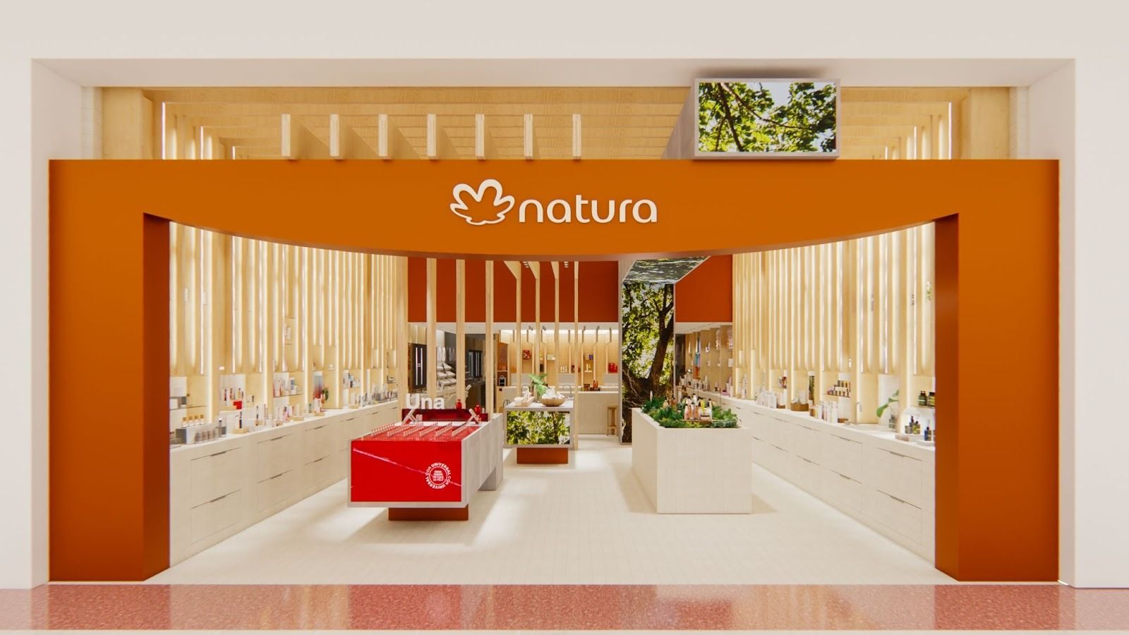 Natura inaugura loja com espelho inteligente