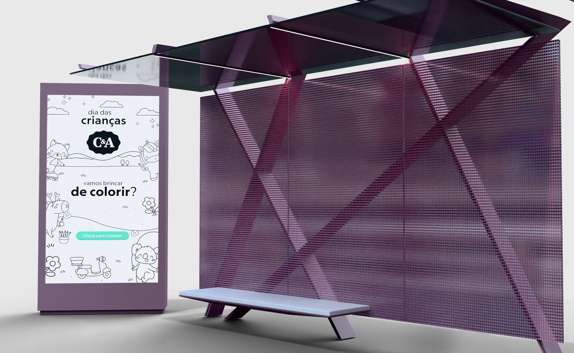 C&A e Eletromidia criam ponto de ônibus interativo