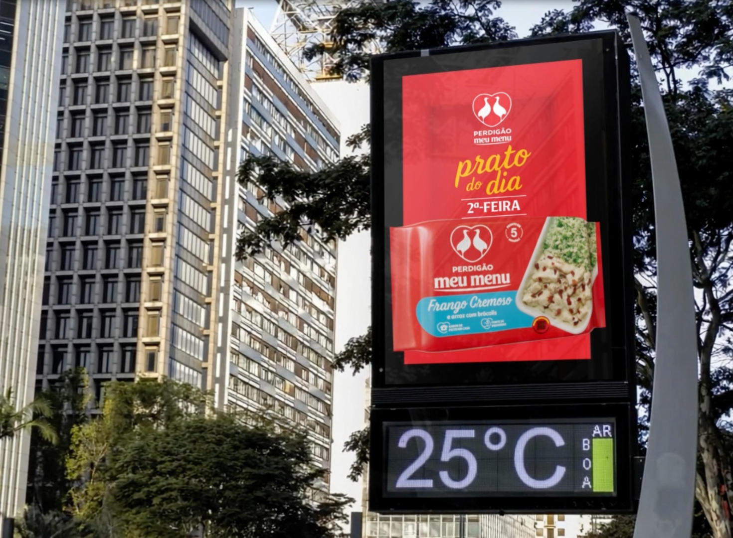 Perdigão aposta em 3D no DOOH para divulgar nova fase de 'Meu Menu'