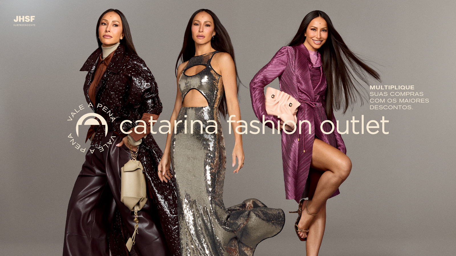 Catarina Fashion Outlet renova parceria com Sabrina Sato em nova campanha da DM9