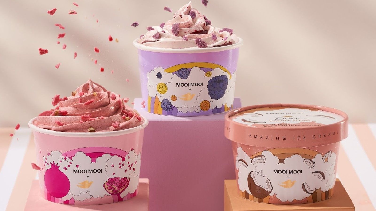 Dove e MOOI MOOI lançam sorvetes inspirados em esfoliantes