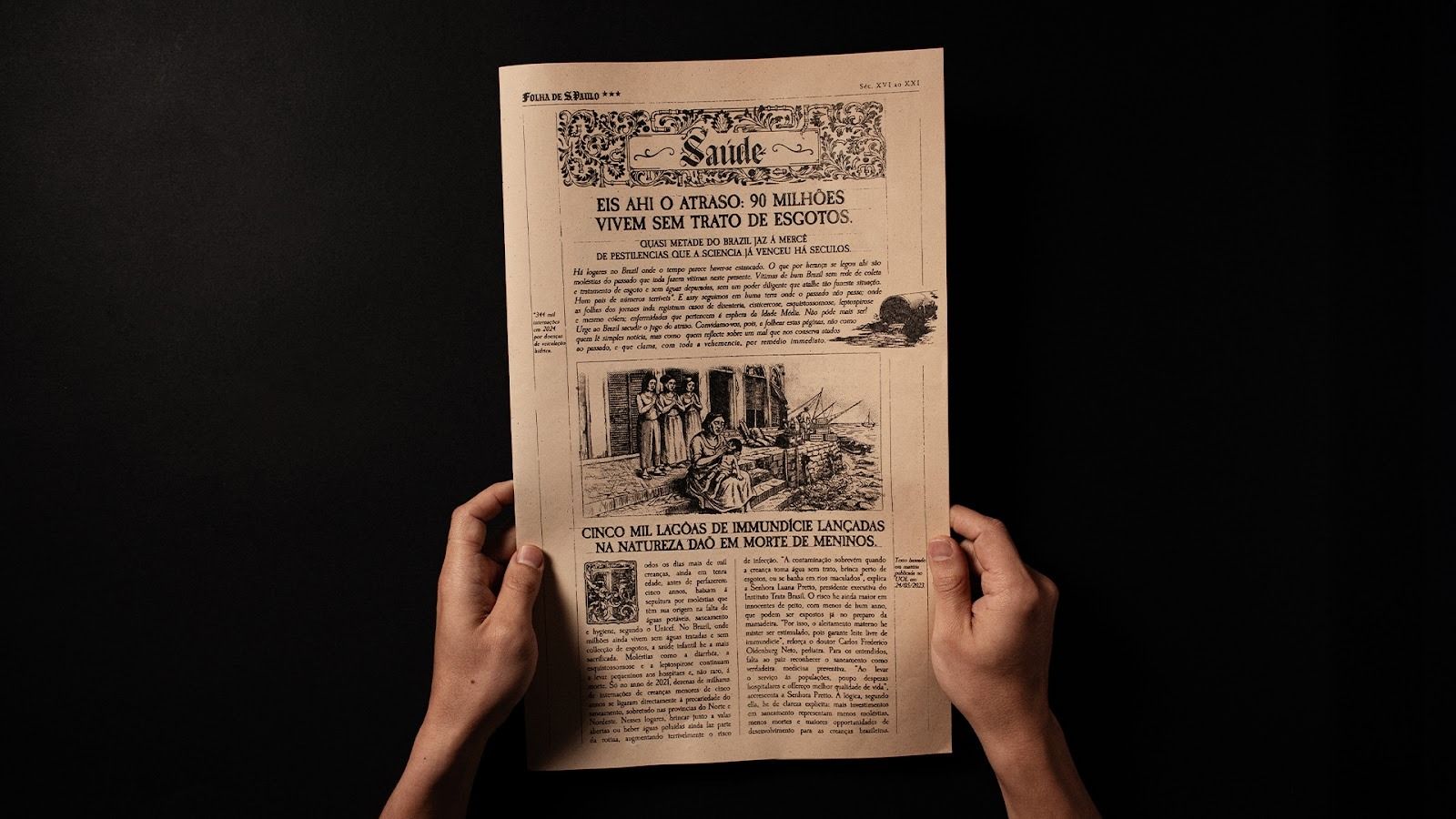 ‘Notícias do Passado’ alerta para falta de saneamento no país