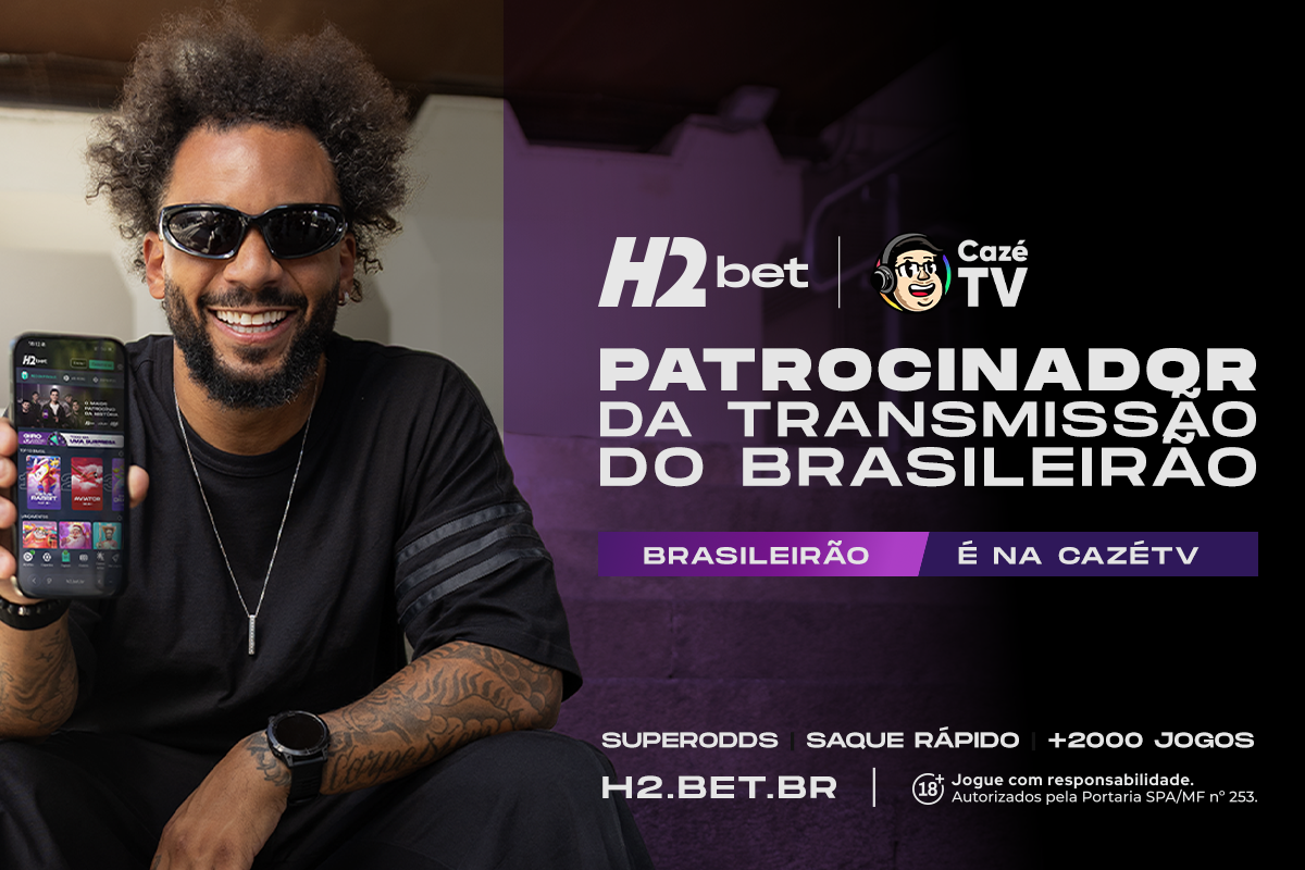 H2bet patrocina transmissão da Série A do Brasileirão na CazéTV