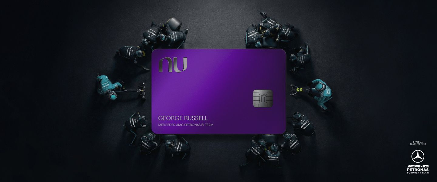 Nubank fecha parceria global com Mercedes-AMG Petronas F1 Team
