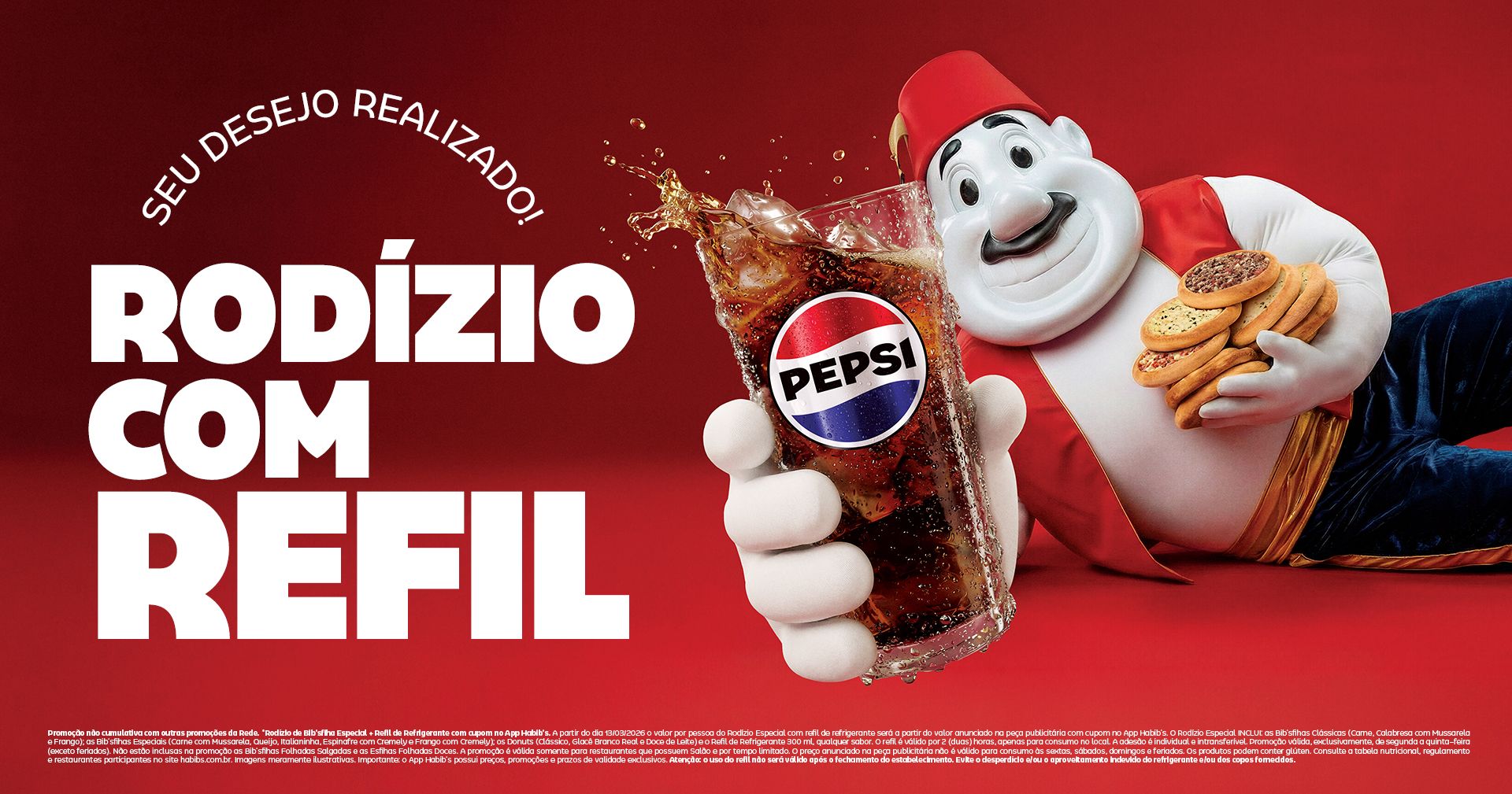 Habib’s traz Gênio de volta em campanha que lança refil de refri nas lojas