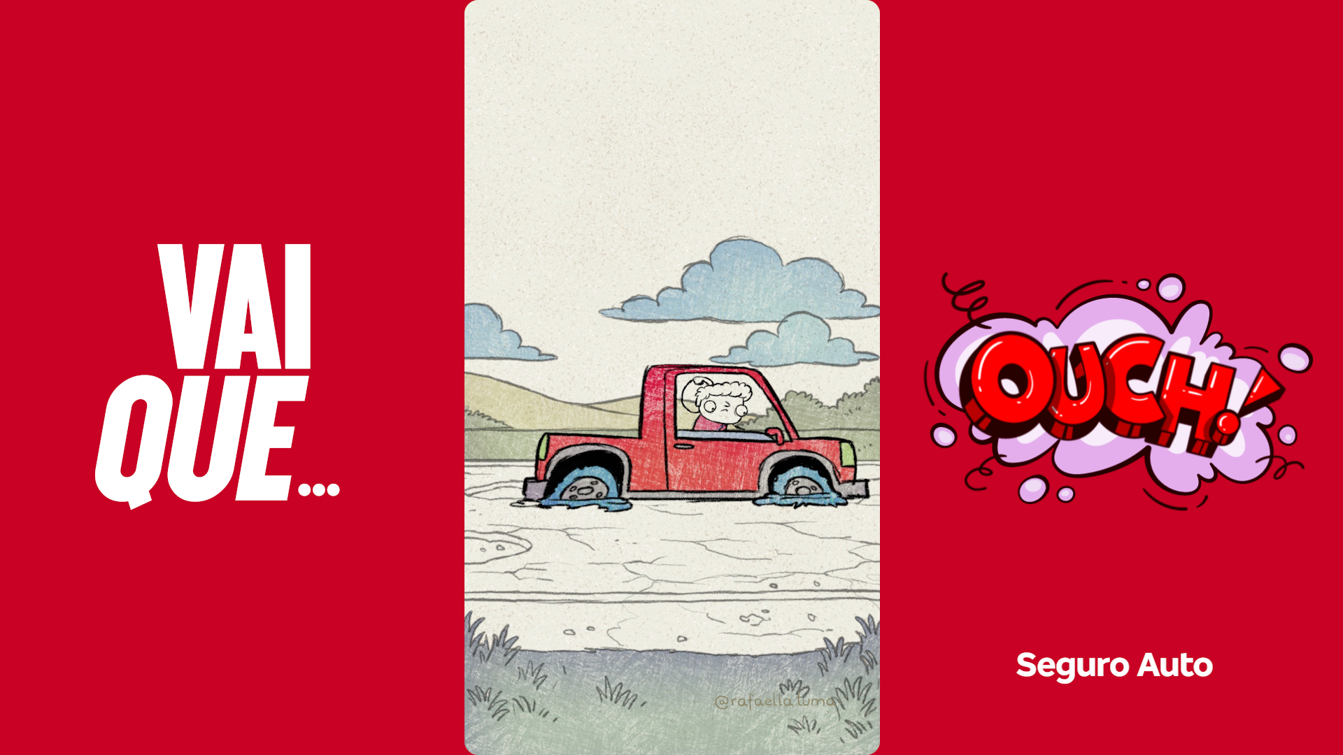 Bradesco Seguros aposta em quadrinhos de Rafa Tuma para campanha ‘Vai Que…’
