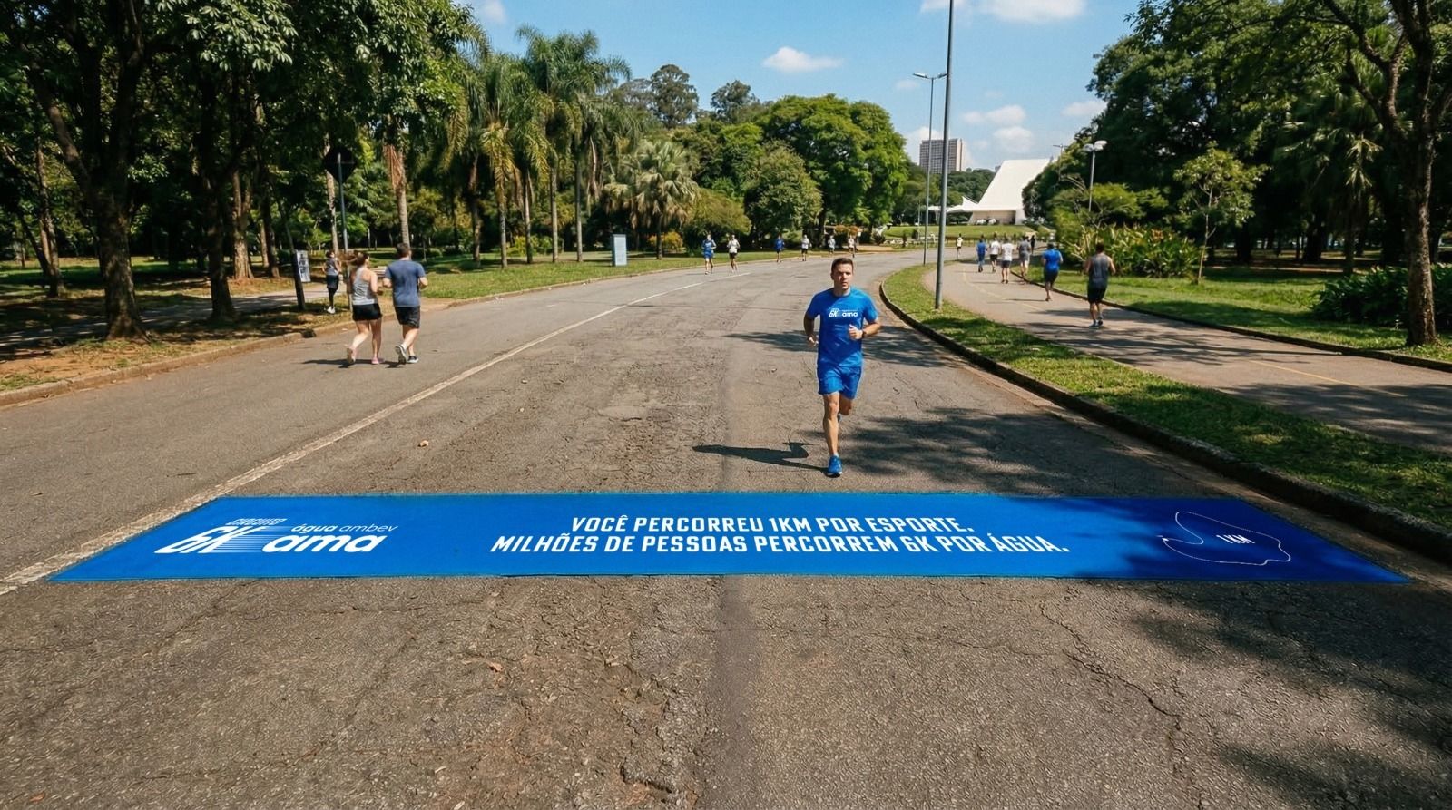Ambev cria circuito Ambev AMA 6K de conscientização sobre acesso a água potável no Parque Ibirapuera