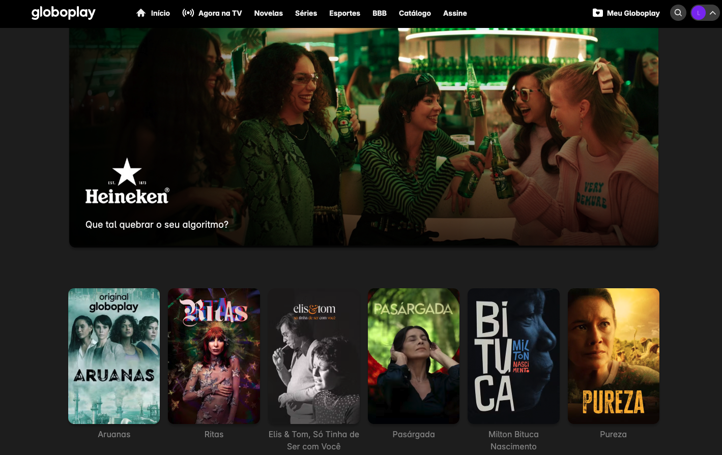 Heineken cria hub no Globoplay em campanha sobre algoritmos