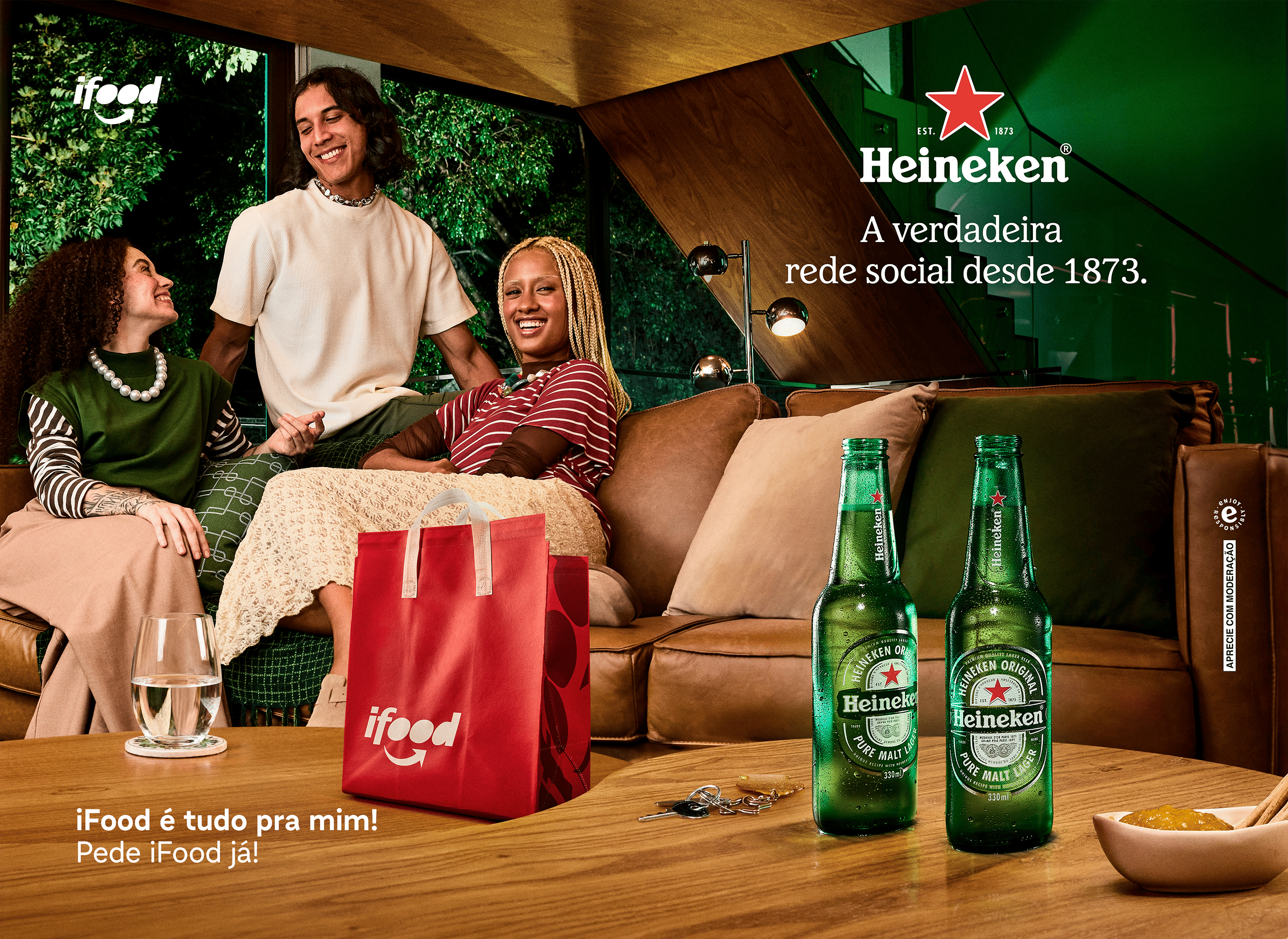 Heineken apresenta Socializing Billboards, projeto de mídia OOH com iFood e Misci
