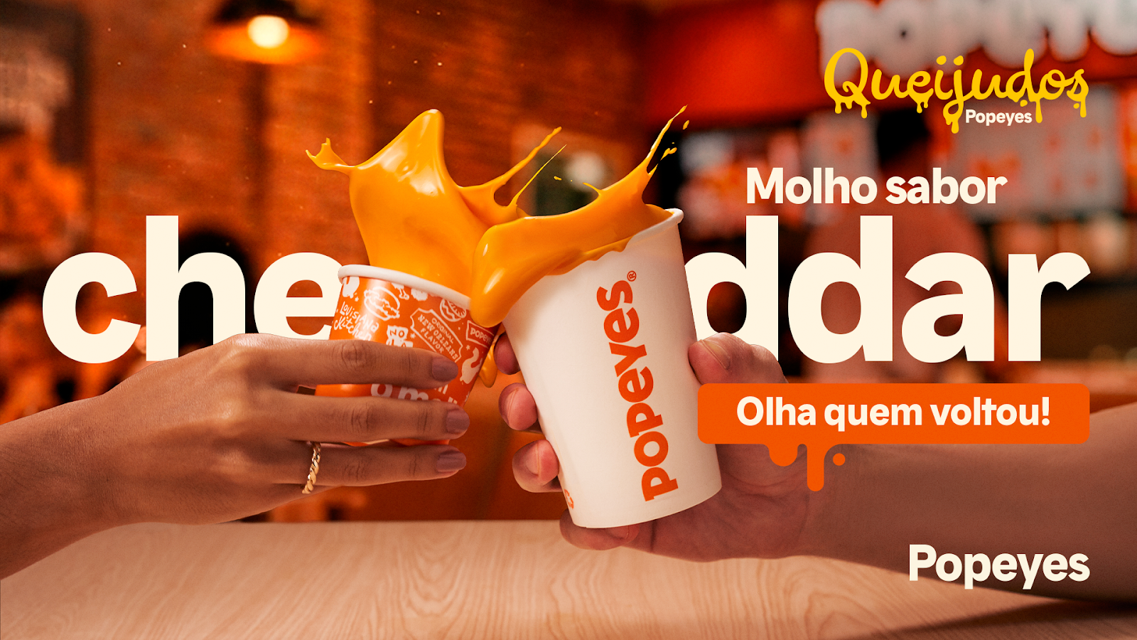 Com o meme ‘para nossa alegria’, Popeyes marca retorno do molho cheddar
