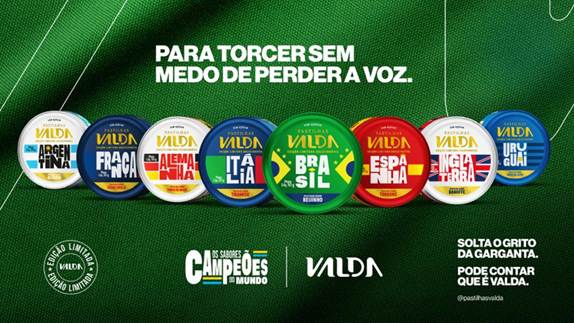 Valda lança edição limitada com latas colecionáveis das seleções do futebol