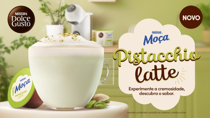 Nescafé Dolce Gusto lança Moça Pistachio Latte e aposta em tendência viral para consumo