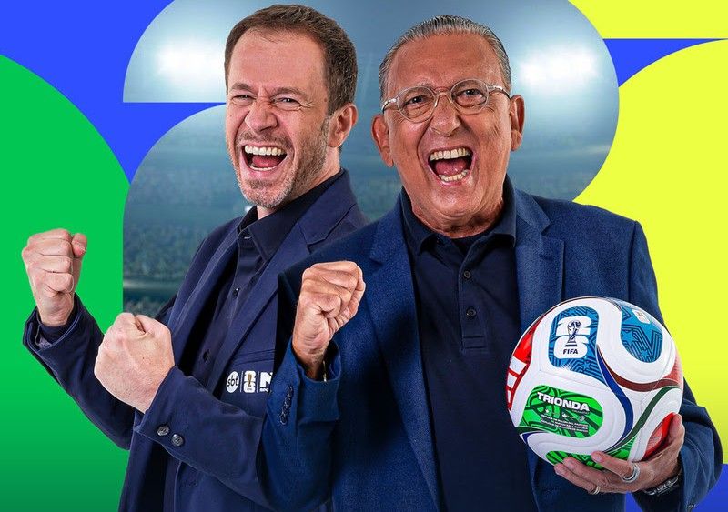 Galvão Bueno e Tiago Leifert protagonizam transmissões da Copa no SBT