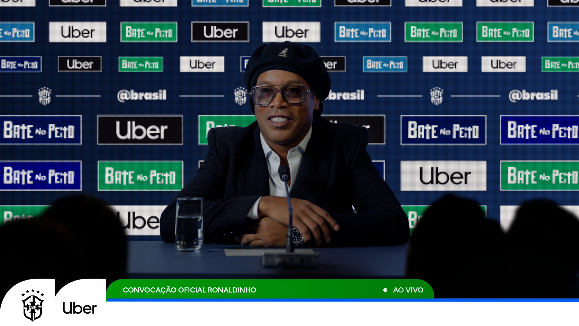 Com Ronaldinho Gaúcho, Uber simula convocação da CBF em nova campanha publicitária